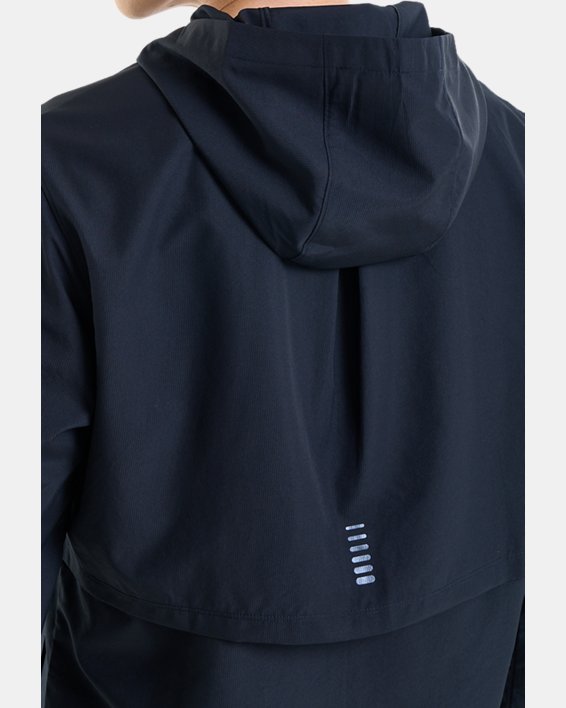Men's UA OutRun The Rain Jacket in Black image number 5